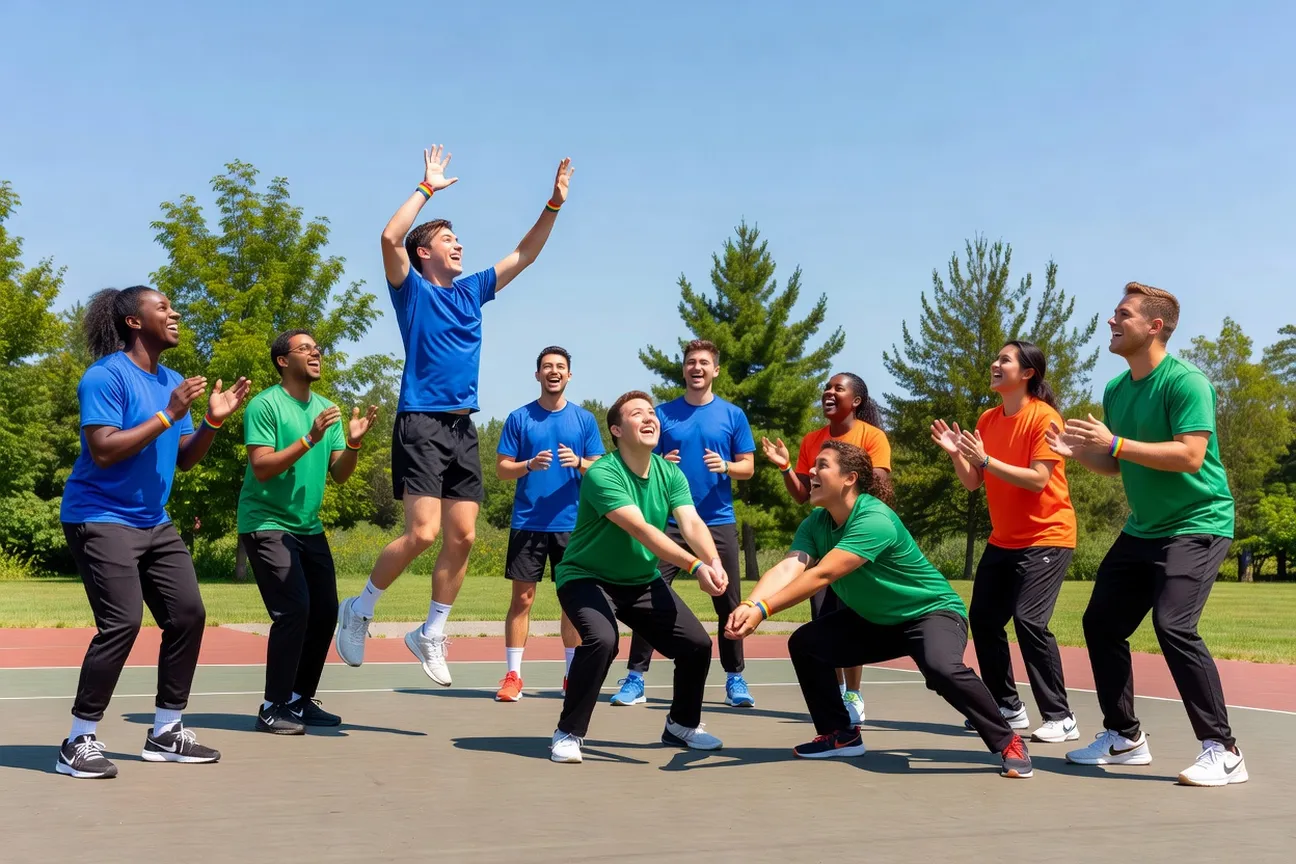 Personne LGBTQ+ pratiquant le yoga en exterieur dans un cadre naturel quebecois, moment de detente