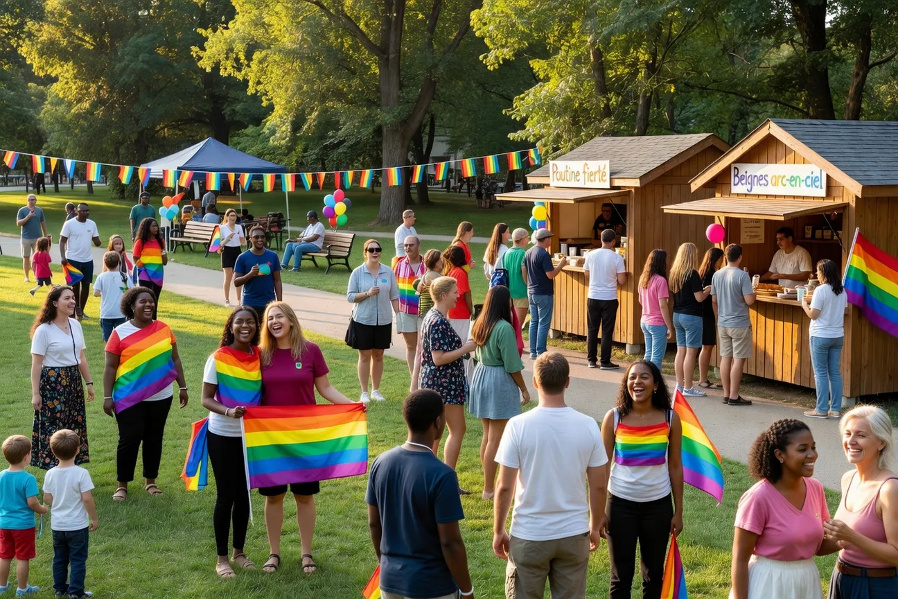 Participants diversifi&eacute;s &agrave; une fiert&eacute; r&eacute;gionale qu&eacute;b&eacute;coise, ambiance f&eacute;stive et familiale