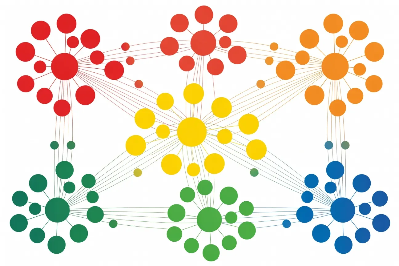 Carte conceptuelle illustrant les principales associations LGBT du Qu&eacute;bec organis&eacute;es par cat&eacute;gories de mission
