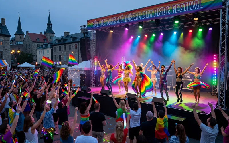 Marche de la Fiert&eacute; dans une ville r&eacute;gionale du Qu&eacute;bec